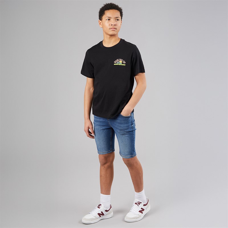 French Connection Boys Denim Shorts Mid Blue