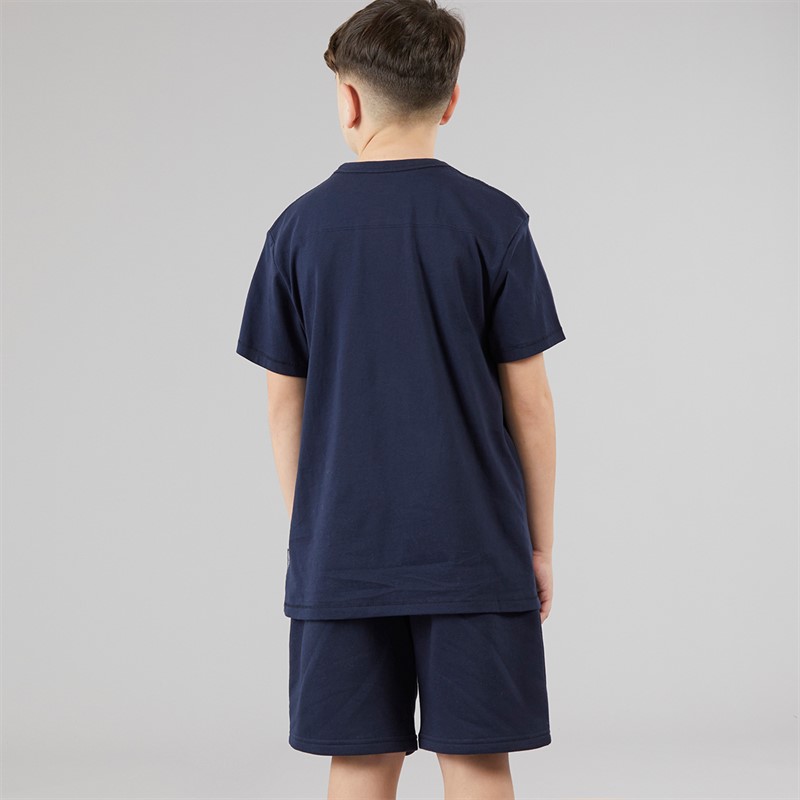 French Connection Boys T-Shirt And Shorts Set Marine/White