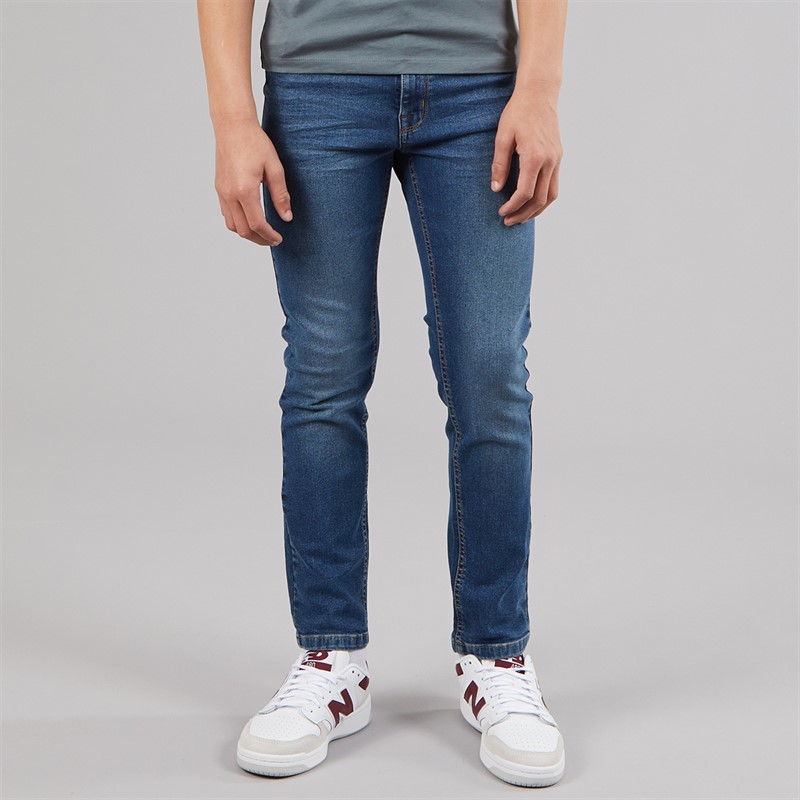 French Connection Boys Straight Fit Jeans Mid Blue