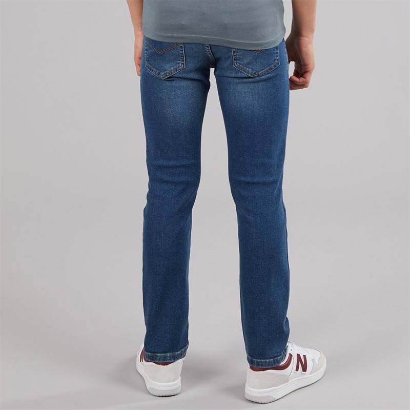 French Connection Boys Straight Fit Jeans Mid Blue