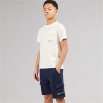 French Connection Boys Utility T-Shirt and Shorts Set Stone/Marine Stone / Marine