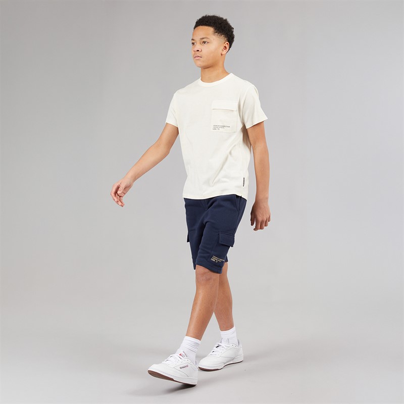 French Connection Boys Utility T-Shirt and Shorts Set Stone/Marine Stone / Marine