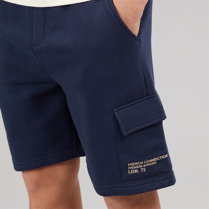 French Connection Boys Utility T-Shirt and Shorts Set Stone/Marine Stone / Marine