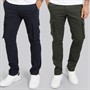 French Connection Mens Two Pack Cargos Pants Marine/Khaki