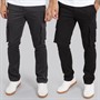 French Connection Mens Two Pack Cargos Pants Black/Charcoal