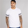 French Connection Mens Arm Stripes T-Shirt White/Marine