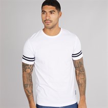 French Connection Mens Arm Stripes T-Shirt White/Marine