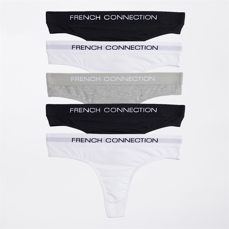 French Connection Womens Five Pack Thongs Multi 1