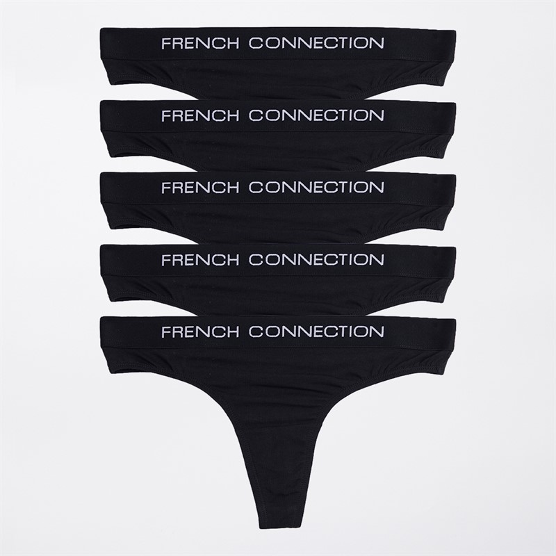 French Connection Womens Five Pack Thongs Multi 6