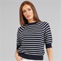 French Connection Womens Mozart Stripe Jumper Midnight/White