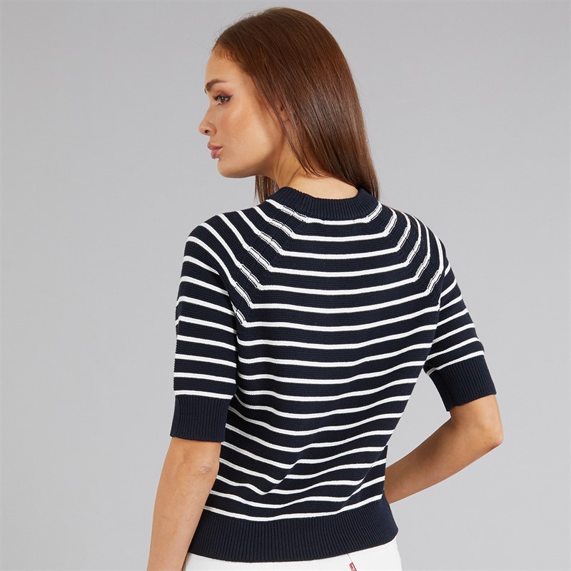 French Connection Womens Mozart Stripe Jumper Midnight/White