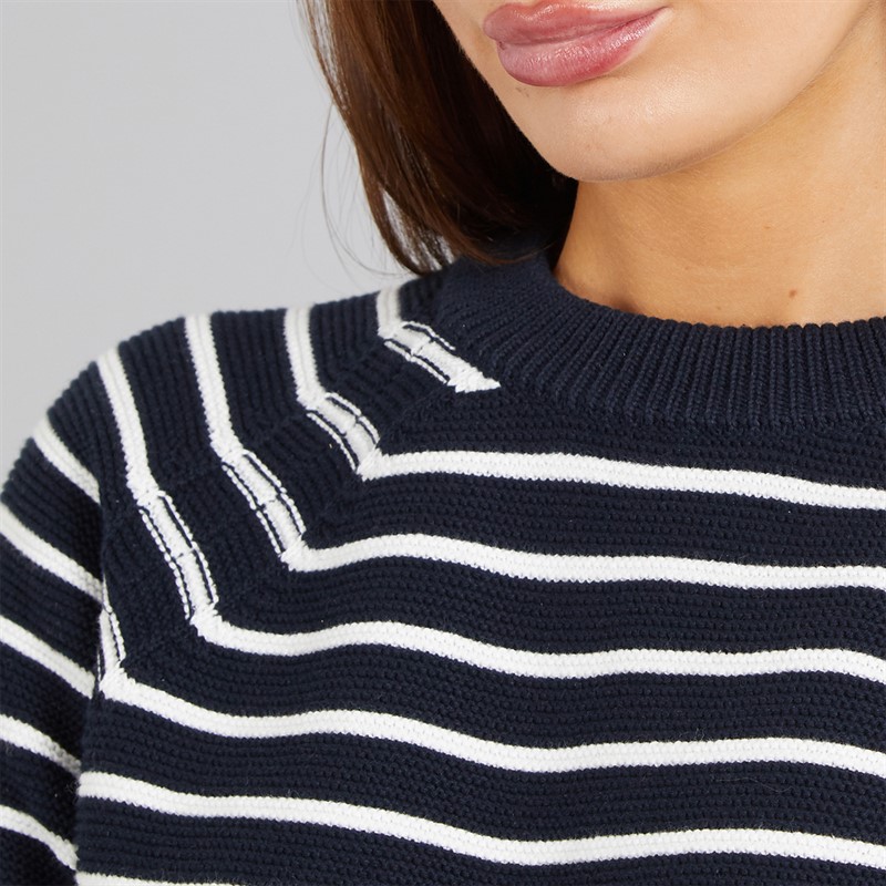 French Connection Womens Mozart Stripe Jumper Midnight/White
