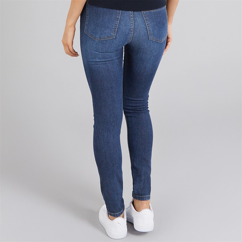 French Connection Womens Skinny Jeans Blue Mid