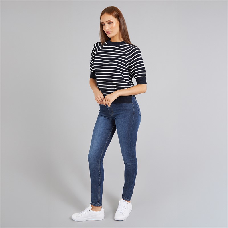 French Connection Womens Skinny Jeans Blue Mid