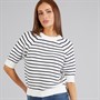 French Connection Womens Mozart Stripe Jumper White/Midnight