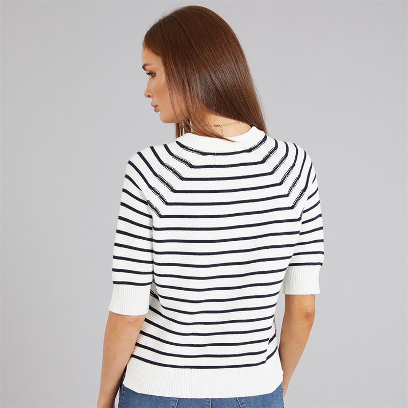 French Connection Womens Mozart Stripe Jumper White/Midnight