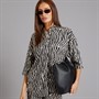 French Connection Womens Tiger Print Shirt Black/Classic Cream