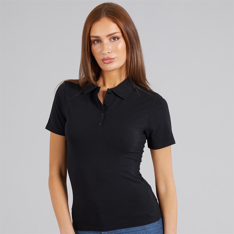 French Connection Womens Polo Shirt Black