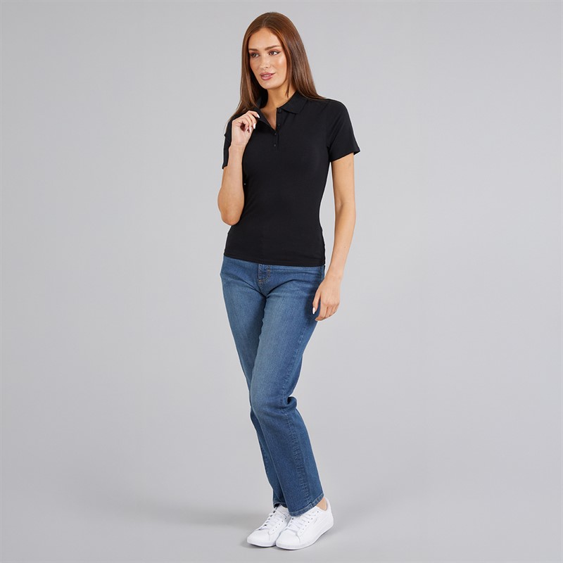 French Connection Womens Polo Shirt Black