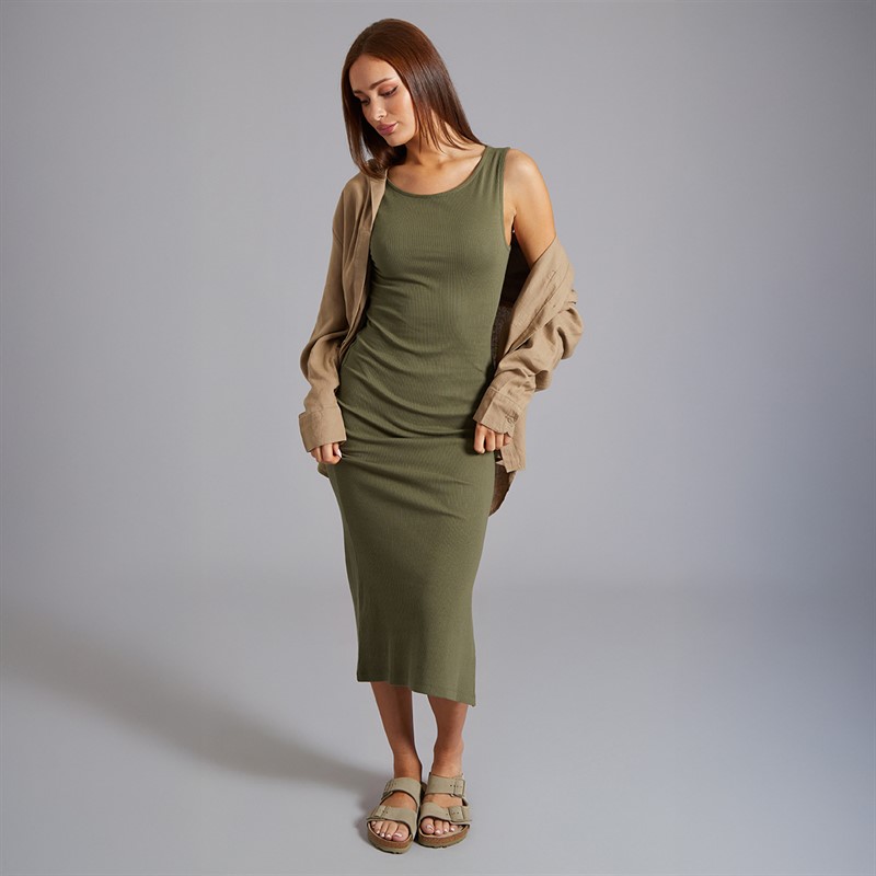 French Connection Womens Racer M Dress Khaki