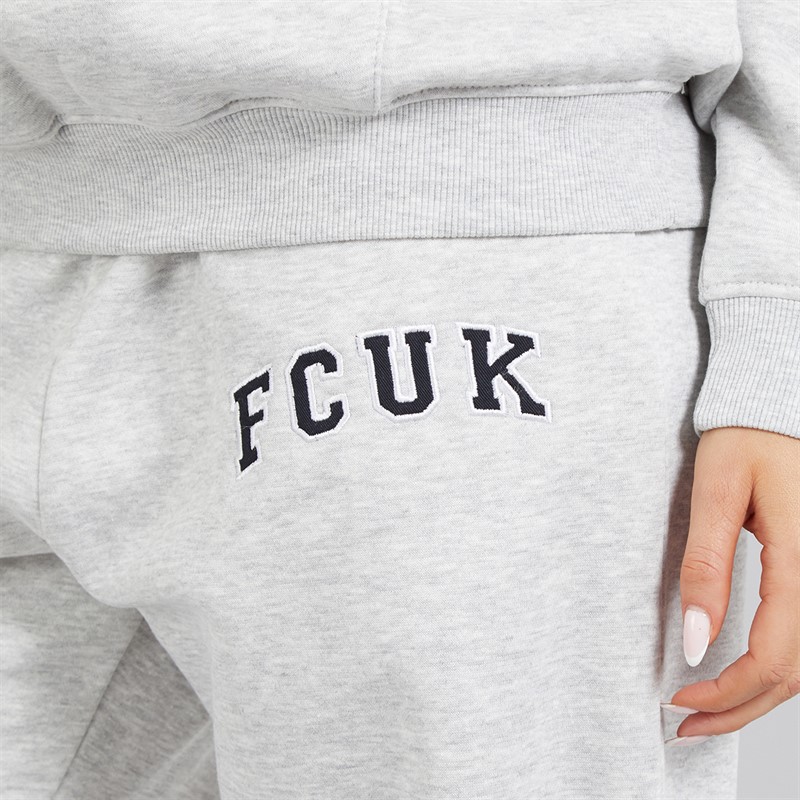 French Connection Womens FCUK Collegiate Joggers Light Grey Melange/Midnight/White Lgt Grey Mel/Midnight/White