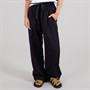 French Connection Womens Linen Tie Trousers Midnight