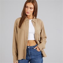 French Connection Womens Linen Popover Shirt Incense