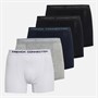 French Connection Mens FC Five Pack Modal Luxury Supersoft Boxers Fc81 Black/White/Light Grey Melange/Black/Marine