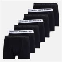 French Connection Mens FC Seven Pack Bamboo Boxers Fc50 Black