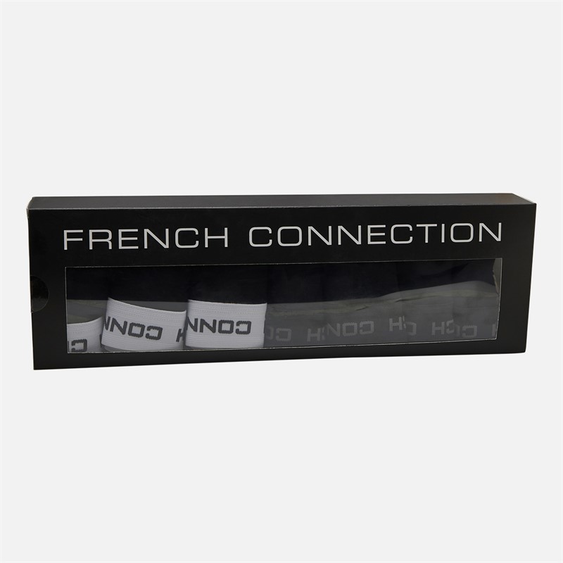 French Connection Mens FC Seven Pack Bamboo Boxers Fc50 Black