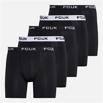 French Connection Mens FCUK Five Pack Performance Boxers Fcuk71 Black