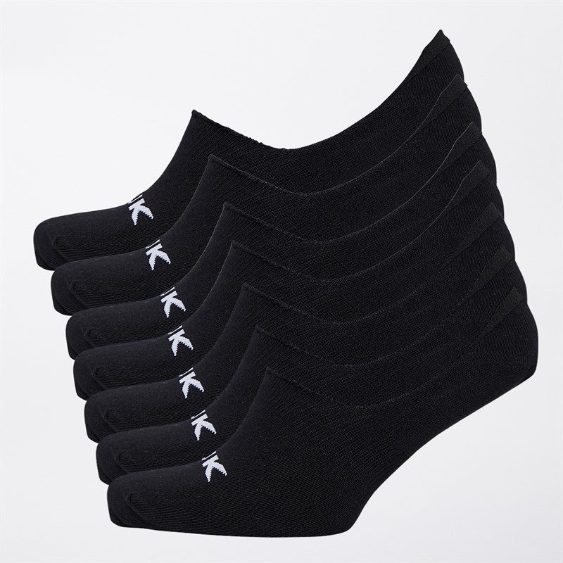 French Connection Mens FCUK Seven Pack Invisible Trainer Socks Black/White