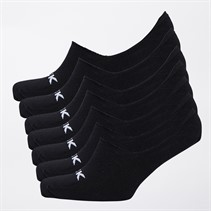 French Connection Mens FCUK Seven Pack Invisible Trainer Socks Black/White