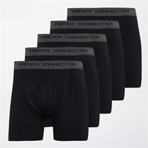 French Connection Mens FC Five Pack Trunks Fc31 Black/Charcoal