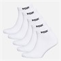 French Connection Mens FCUK Five Pack Trainer Socks White/Black