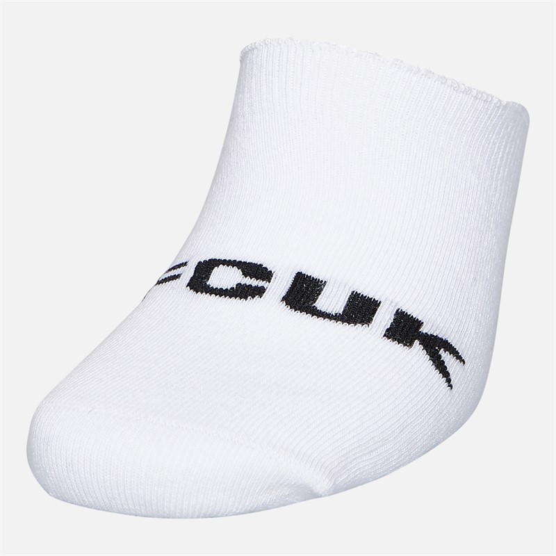 French Connection Mens FCUK Seven Pack Invisible Trainer Socks White/Black