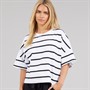 French Connection Womens Stripe T-Shirt White/Midnight