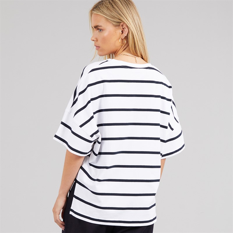 French Connection Womens Stripe T-Shirt White/Midnight