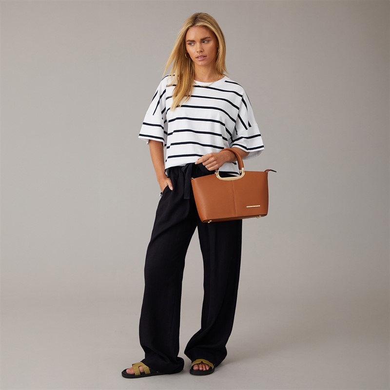 French Connection Womens Stripe T-Shirt White/Midnight