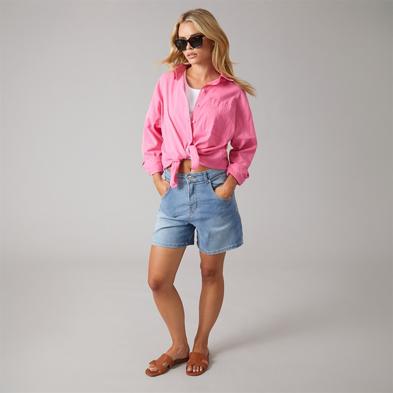 French Connection Womens Denim Shorts Stone Wash Stonewash