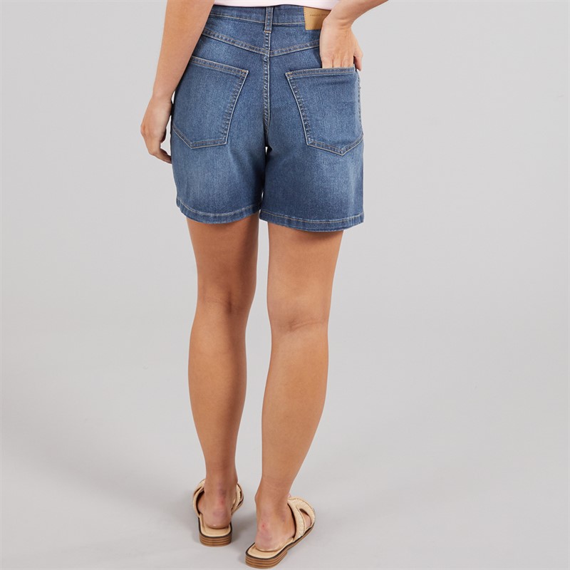 French Connection Womens Denim Shorts Blue Mid