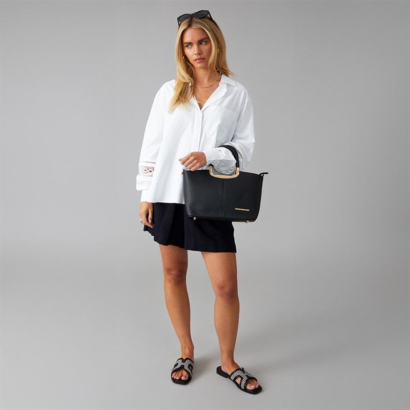 French Connection Womens Linen Shorts Midnight
