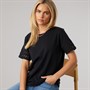 French Connection Womens Crochet T-Shirt Black