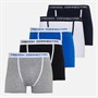 French Connection Mens FC Five Pack Boxers Fc34 Black/Grey/White/Prince/Marine