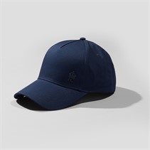 French Connection Mens Highbuild Logo Print Baseball Cap Navy/White Navy / White