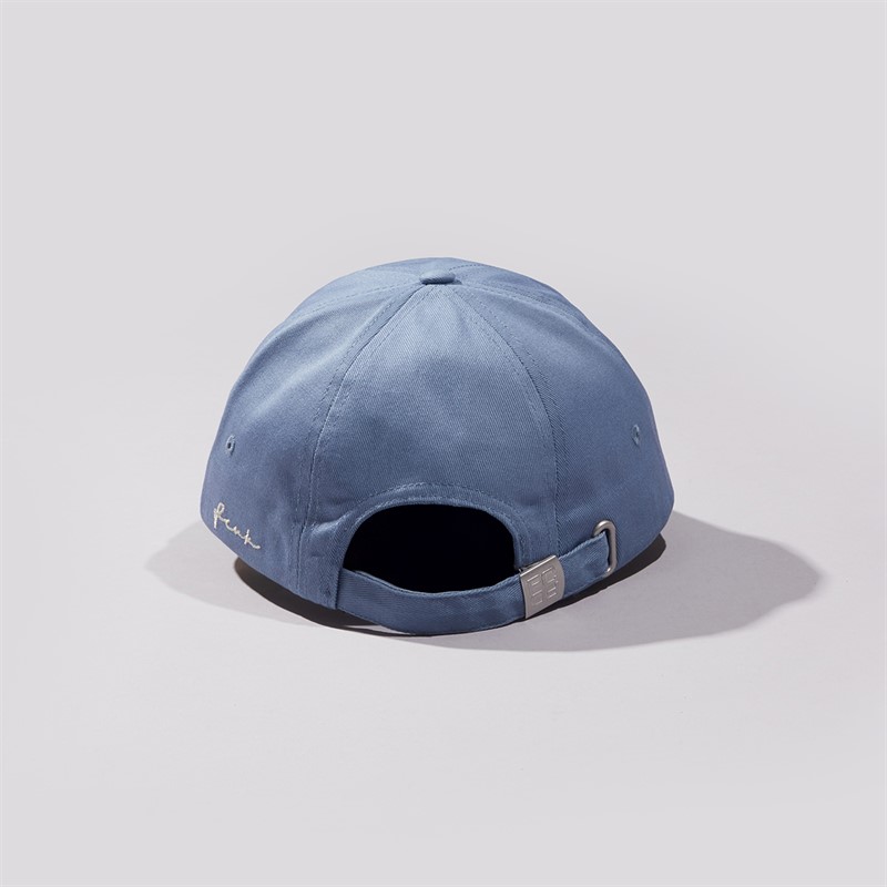 French Connection Mens Side Panel Script Baseball Cap Pale Blue
