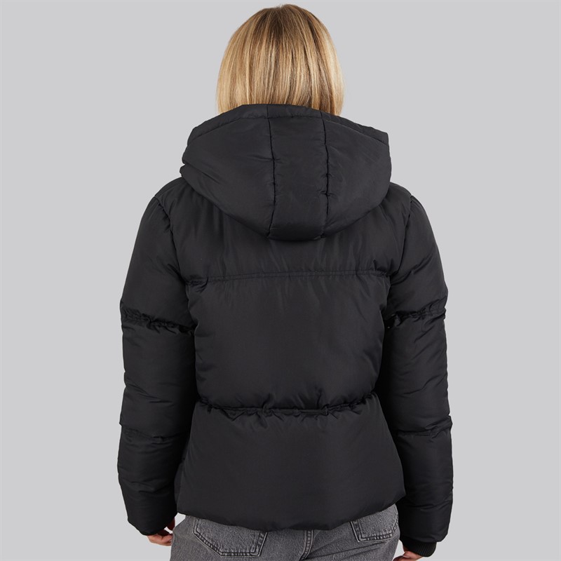 French Connection Womens Row Short Puffer Coat Black
