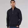 French Connection Mens FC Half Zip Sweatshirt Marine/Gunmetal