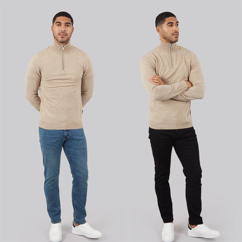 French Connection Mens FCUK Two Pack Slim Fit Jeans Blko1/Ind23