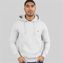 French Connection Mens FC Hoodie Light Grey Melange/Marine Lgt Grey Mel/Marine